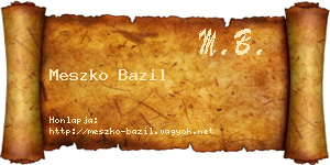 Meszko Bazil névjegykártya